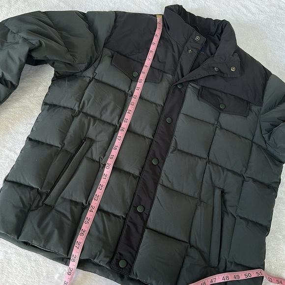 Lands' End Men's Quilted Down Feather Puffer‎ Bomber Jacket Outdoor Gorpcore L - Picture 4 of 7